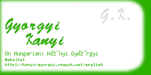 gyorgyi kanyi business card